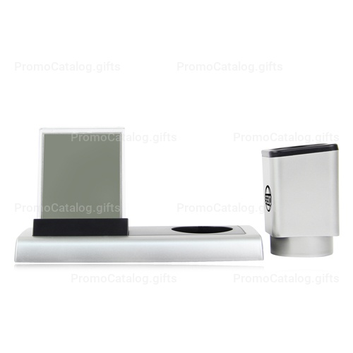 Colorful LED Desk Clock Pen Holder