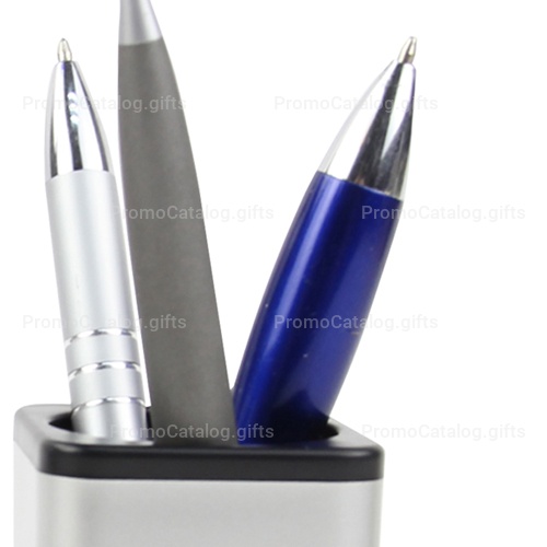Colorful LED Desk Clock Pen Holder