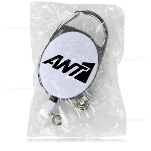 Carabiner Retractable Badge Holder With Clip