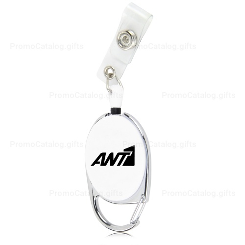 Carabiner Retractable Badge Holder With Clip