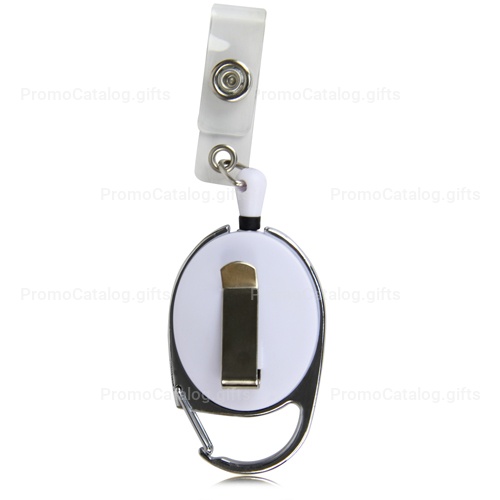 Carabiner Retractable Badge Holder With Clip