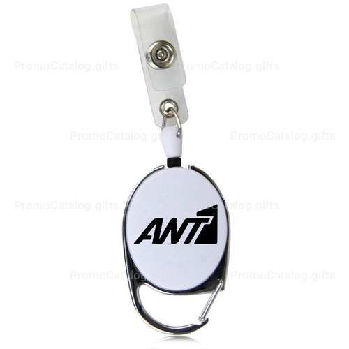 Carabiner Retractable Badge Holder With Clip