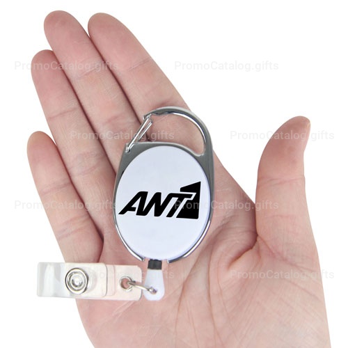 Carabiner Retractable Badge Holder With Clip