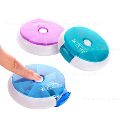 Round 7 Compartment Rotate Pill Box