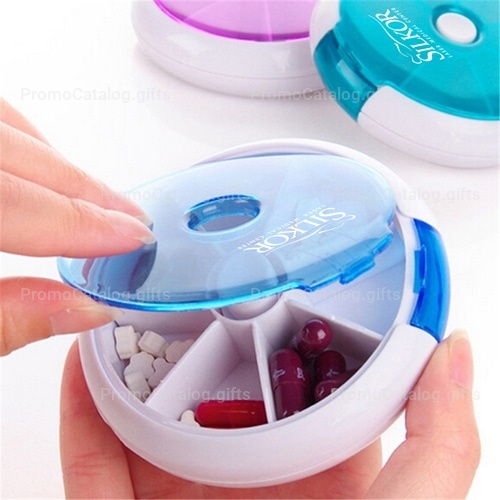 Round 7 Compartment Rotate Pill Box