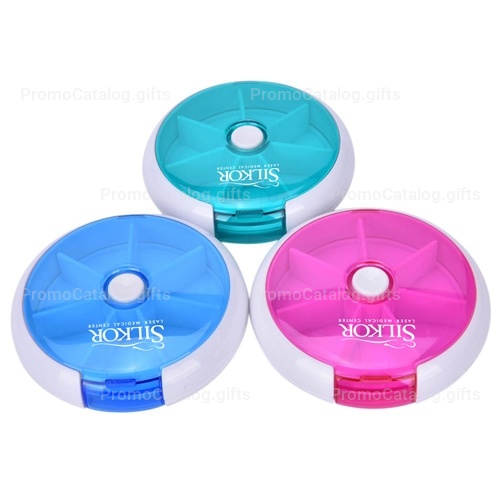 Round 7 Compartment Rotate Pill Box