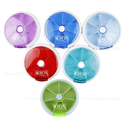 Round 7 Compartment Rotate Pill Box