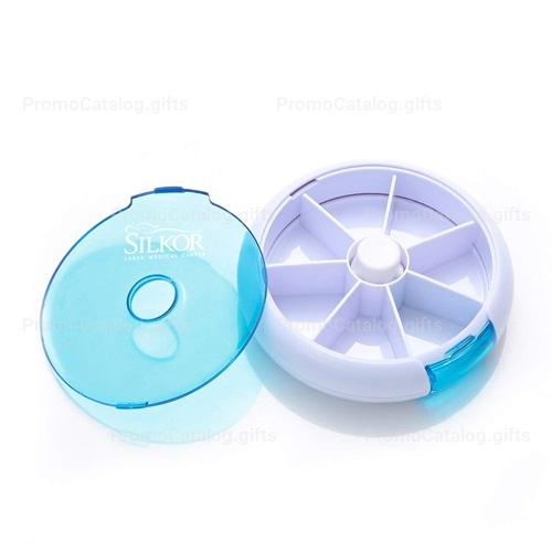Round 7 Compartment Rotate Pill Box