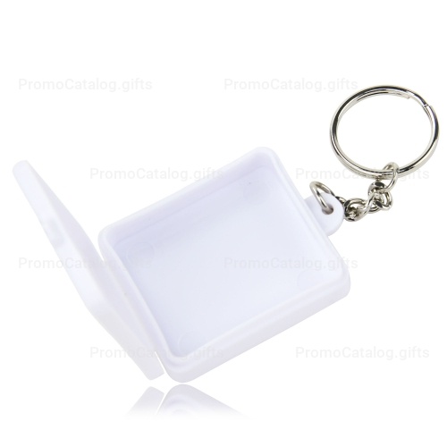Square Shaped Pill Holder Keychain
